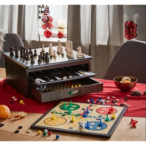 Деревянный набор настольных игр 10 в 1 от Playtive Деревянный набор настольных игр 10 в 1 от Playtive