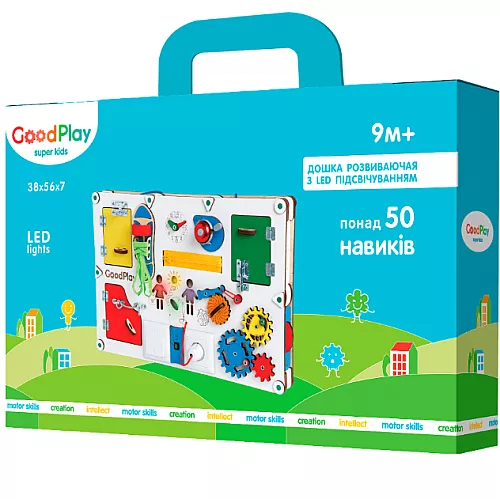 Розвиваюча іграшка Бізідошка 38х56х7 см з підсвічуванням