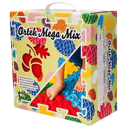 Тактильный массажный коврик Пазлы Микс (10 элементов)