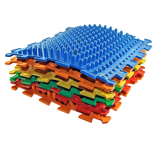 Тактильный массажный коврик Пазлы Микс (10 элементов)