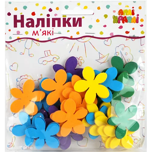 Набор для творчества мягкие наклейки Цветочки (30 шт) Набор для творчества мягкие наклейки Цветочки (30 шт)