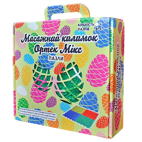 Масажний ортопедичний килимок Лісові пригоди з настільною грою (8 пазлів)