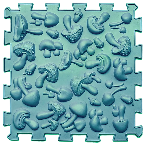 Масажний ортопедичний килимок Лісові пригоди з настільною грою (8 пазлів)