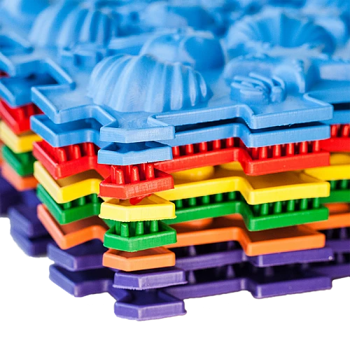 Тактильний масажний ортопедичний килимок Морський (6 пазлів)