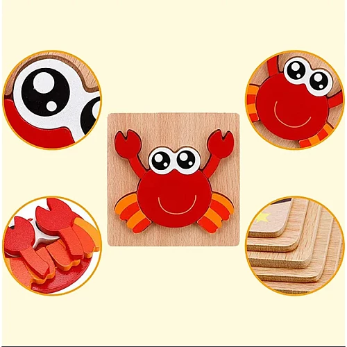 Розвиваюча іграшка пазл Краб від Obetty