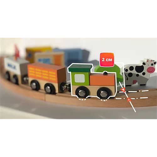 Розвиваючий набір Залізниця (49 деталей) від Viga Toys Розвиваючий набір Залізниця (49 деталей) від Viga Toys